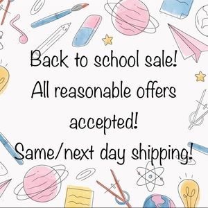Back to school sale!